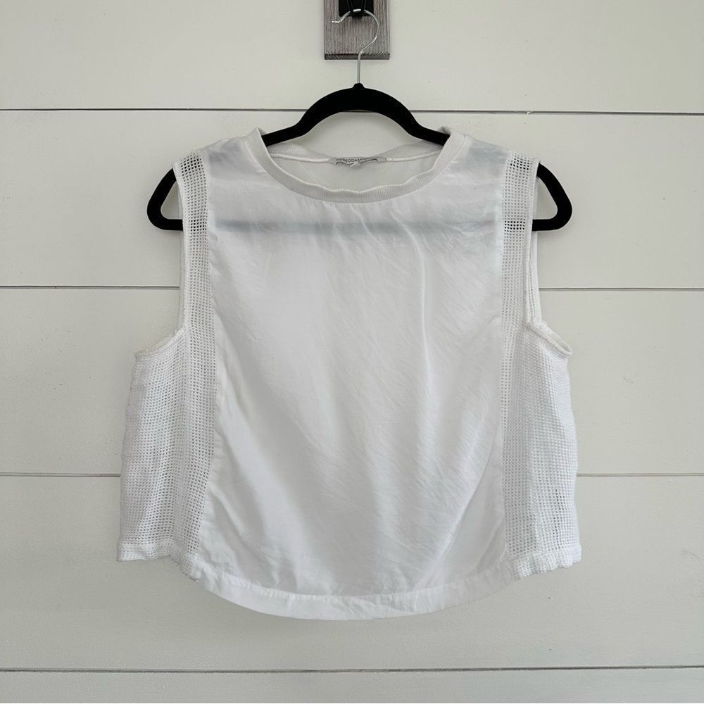 Rebecca Minkoff White Mesh Airy Tank